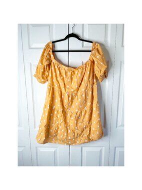 Color Me Courtney Quinn Orange White Polka Dot Dress Women's Size X-Large XL